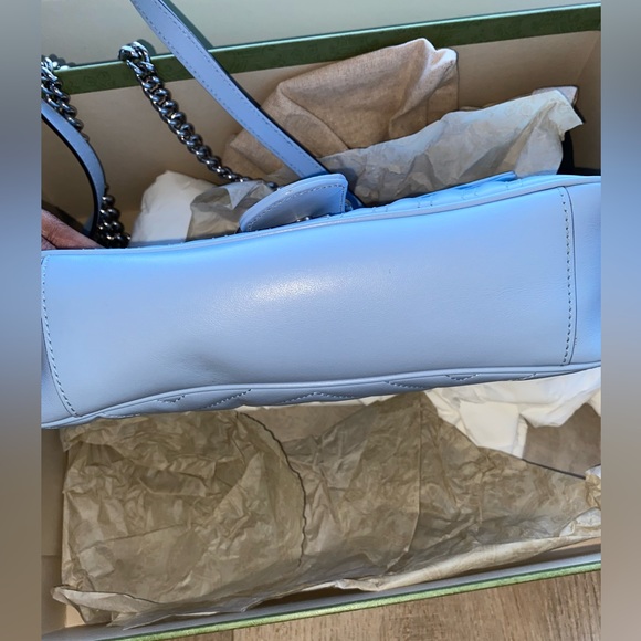 Gucci Marmont Chain Shoulder Bag in Blue - Picture 2 of 5